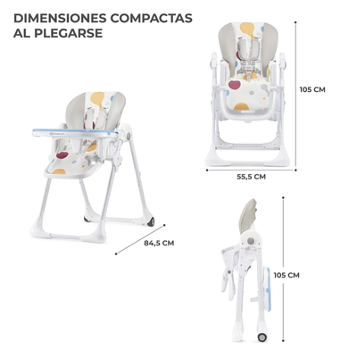 Kinderkraft Silla de Comer Plegable YUMMY - Multicolor