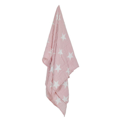 Medidas 120 x 120 cm rosada con estrallas blancas