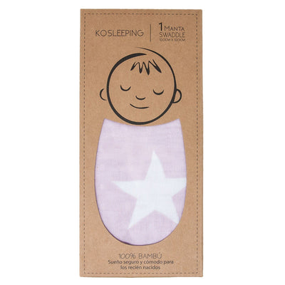 Manta Swaddle Kosleeping Bambú Rosada empaque natural