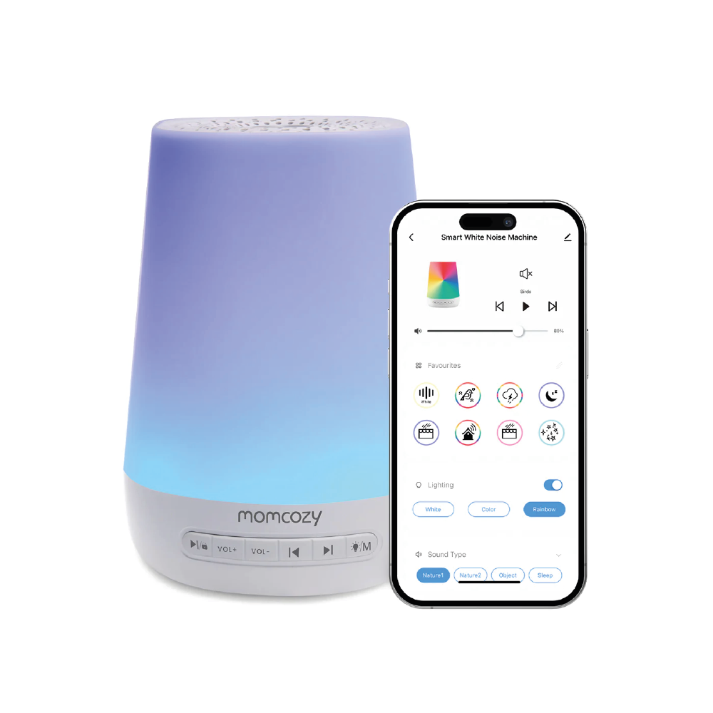 Momcozy Máquina de Sonidos, Ruido Blanco y Luz de Noche Smart
