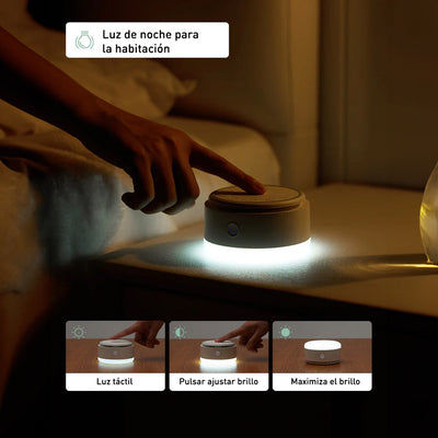 momcozy maquina de ruido blanco y luz de noche luz tactil