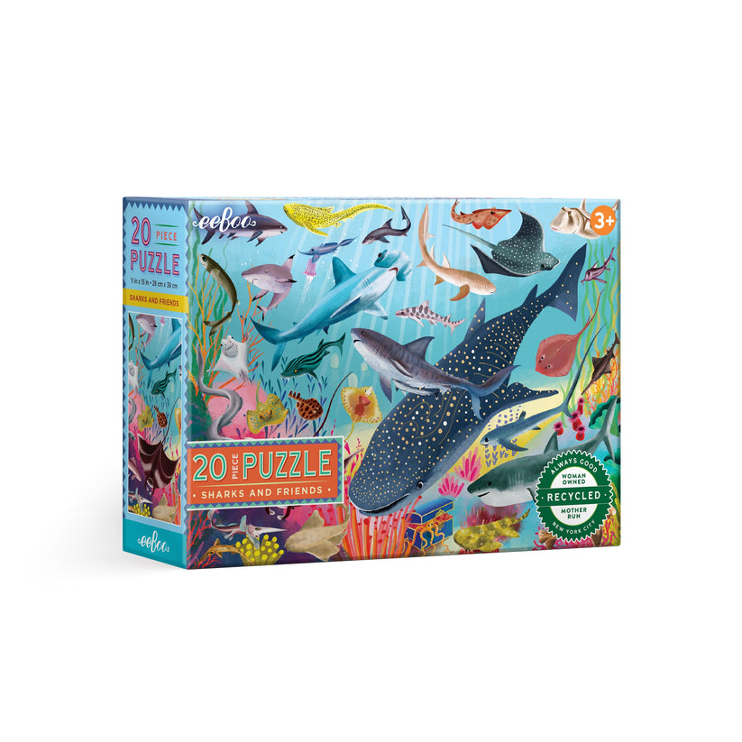 Eeboo Puzzle 20 piezas Tiburones