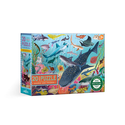 Eeboo Puzzle 20 piezas Tiburones