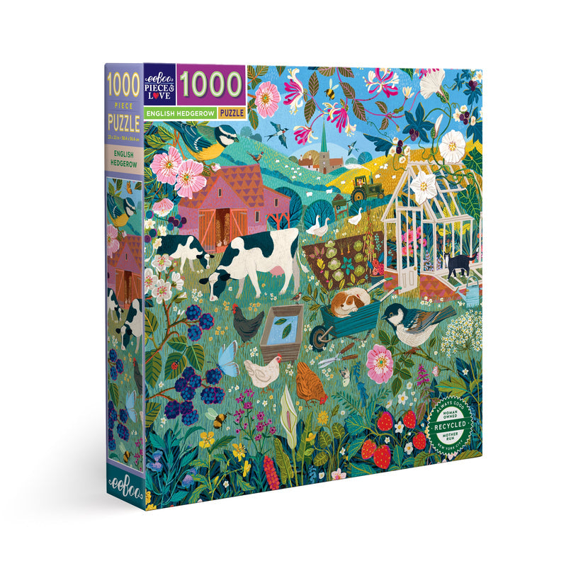 Eeboo Puzzle 1000 piezas - English Hedgerow