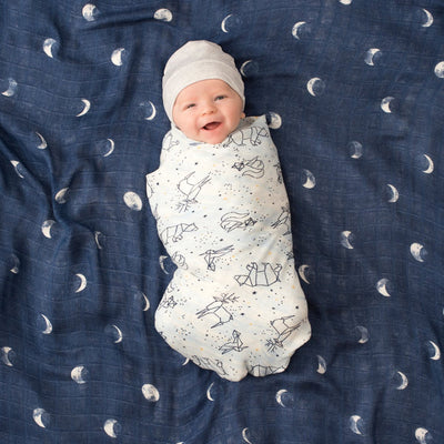 Aden and Anais Mantas 3 Pk Swaddle Bamboo - Stargaze