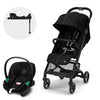 Cybex Travel System Coche BEEZY Moon Black con Silla Nido Aton S2