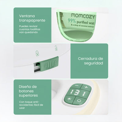 Momcozy Calentador Toallitas Humedas – Gran Capacidad y Máximo Confort