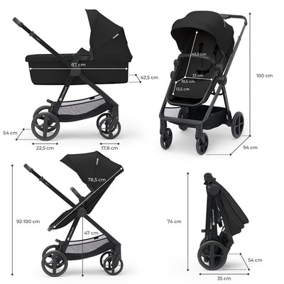 Kinderkraft Travel System Newly 3 en 1 - Negro
