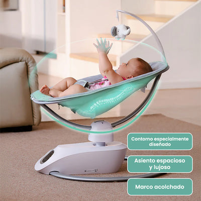Momcozy CocoSway Columpio Eléctrico Bebé | Balanceo 3D, Seguro y Compacto