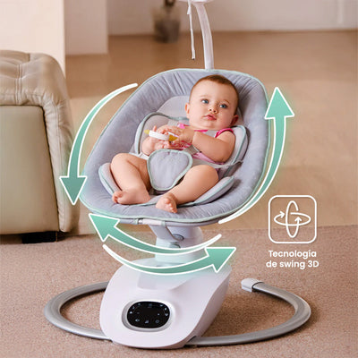 Momcozy CocoSway Columpio Eléctrico Bebé | Balanceo 3D, Seguro y Compacto