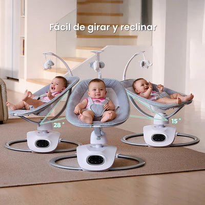 Momcozy CocoSway Columpio Eléctrico Bebé | Balanceo 3D, Seguro y Compacto