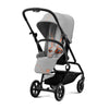 Cybex Travel System Coche EEZY S TWIST+ 2 BLK Grey con Silla Nido Aton G