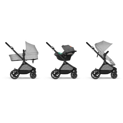 Cybex Travel System Coche EOS Lux con Aton B2 y Base - BLK Lava Grey