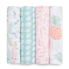 Aden and Anais Mantas 4 Pk Swaddle Clásica - Tropicalia