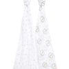Aden and Anais Mantas 2 Pk Swaddle Clásica - Blushing Bunnies