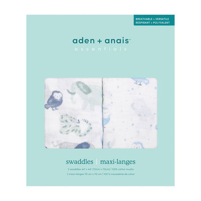 Aden and Anais Mantas 2 Pk Swaddle Clásica - Time to dream