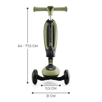 Kinderkraft Scooter 2 en 1 HALLEY - Verde