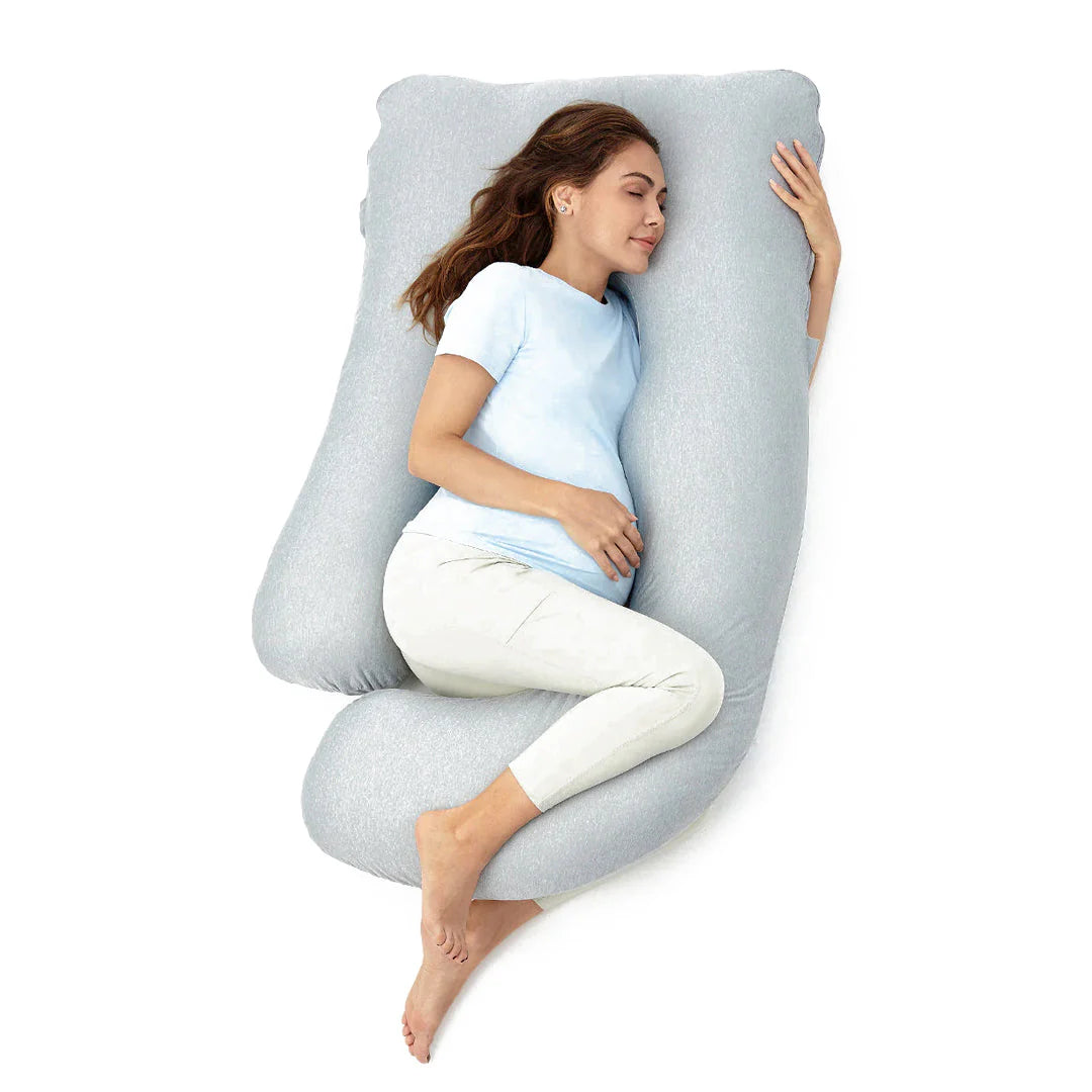 Momcozy Almohada de embarazo forma de U con tela refrescante