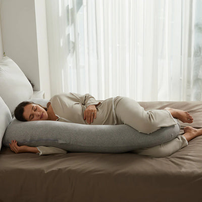 Momcozy Almohada de embarazo forma de U con tela refrescante