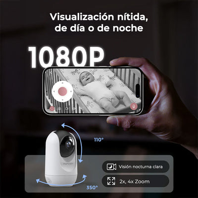Momcozy Video Monitor de Bebe Full HD Wi-Fi 5"