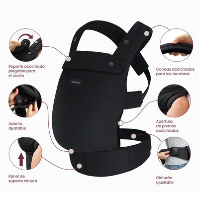 Momcozy Portabebé Ergonómico, cómodo y ligero 3 en 1 - Gris