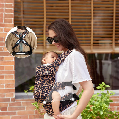 Momcozy Portabebé Ergonómico, cómodo y ligero 3 en 1 - Leopardo