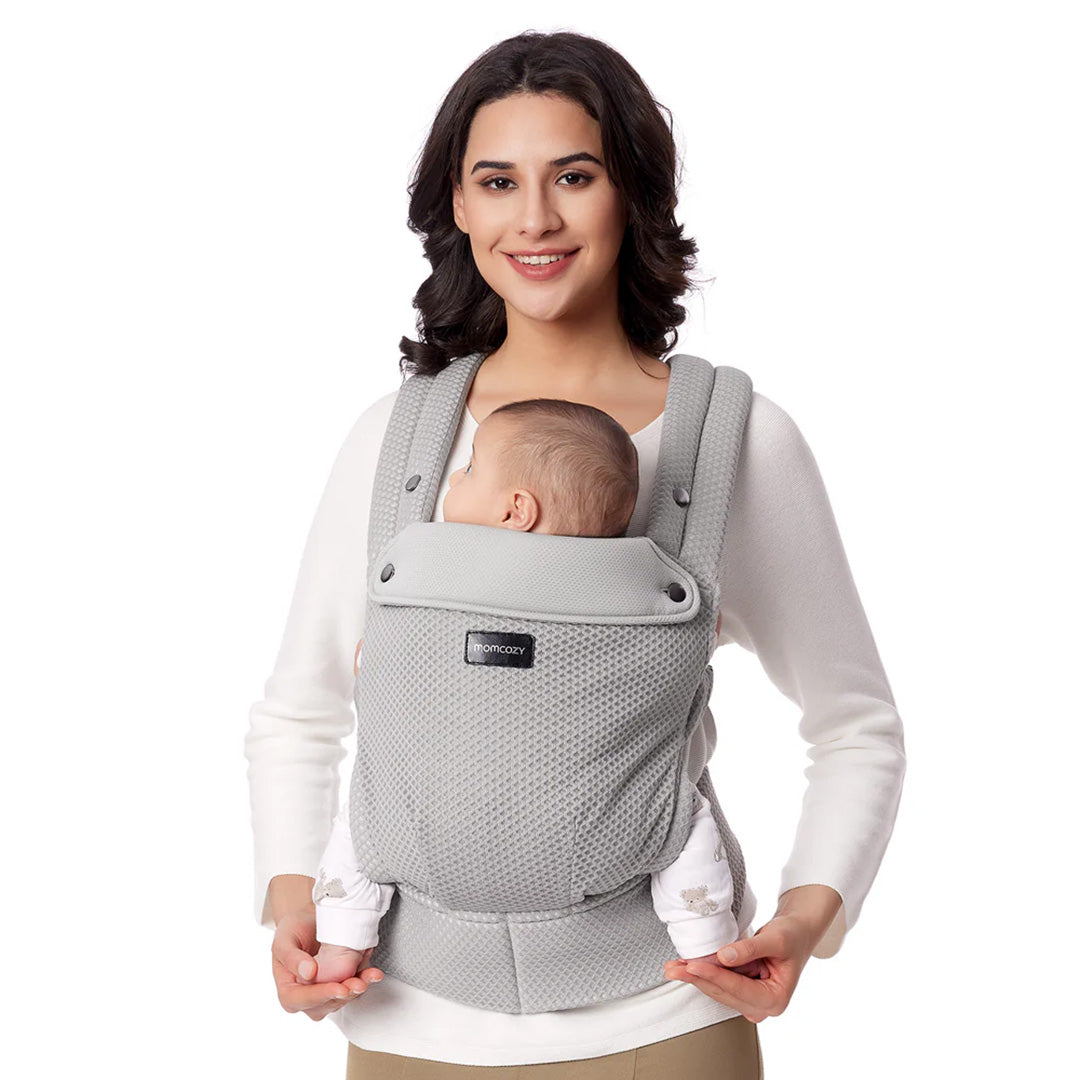 Momcozy Portabebé Ergonómico, cómodo y ligero 3 en 1 - Malla Gris