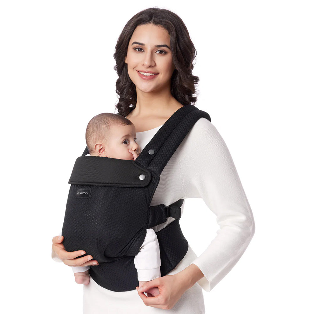 Momcozy Portabebé Ergonómico, cómodo y ligero 3 en 1 - Malla Negro