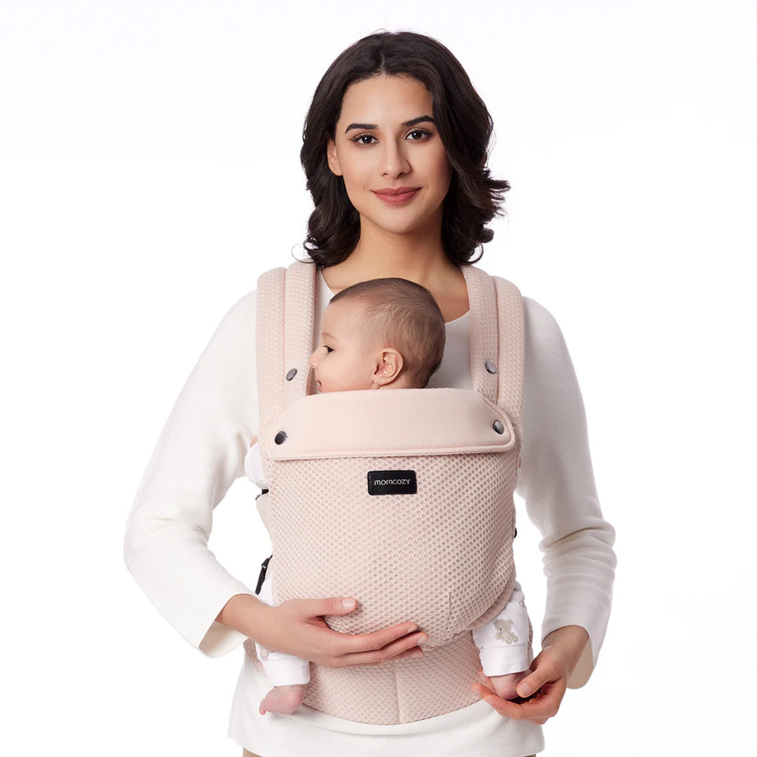 Momcozy Portabebé Ergonómico, cómodo y ligero 3 en 1 - Malla Rosa