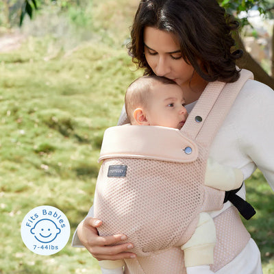 Momcozy Portabebé Ergonómico, cómodo y ligero 3 en 1 - Malla Rosa