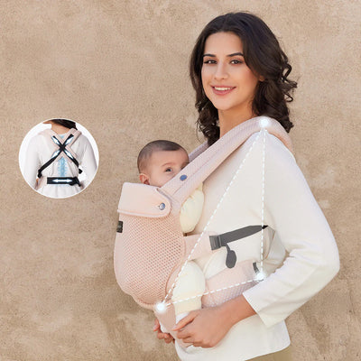 Momcozy Portabebé Ergonómico, cómodo y ligero 3 en 1 - Malla Rosa