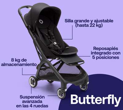 Bugaboo BUTTERFLY Bundle Travel - Negro