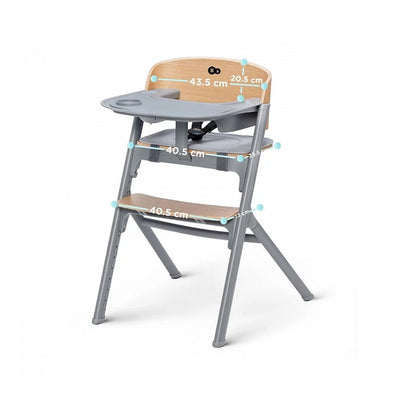 Kinderkraft Silla de comer evolutiva LIVY - Wood
