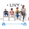 Kinderkraft Silla de comer evolutiva LIVY - Wood