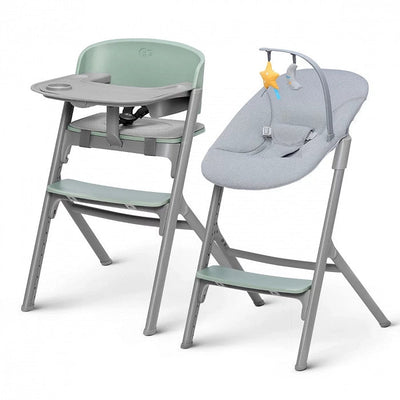 Kinderkraft Bundle Silla de comer green & Mecedora Calmee