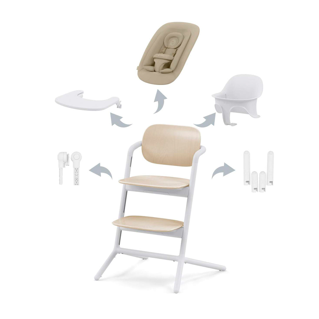 Cybex Pack RN Silla de Comer evolutiva Lemo 4 en 1 - Sand White