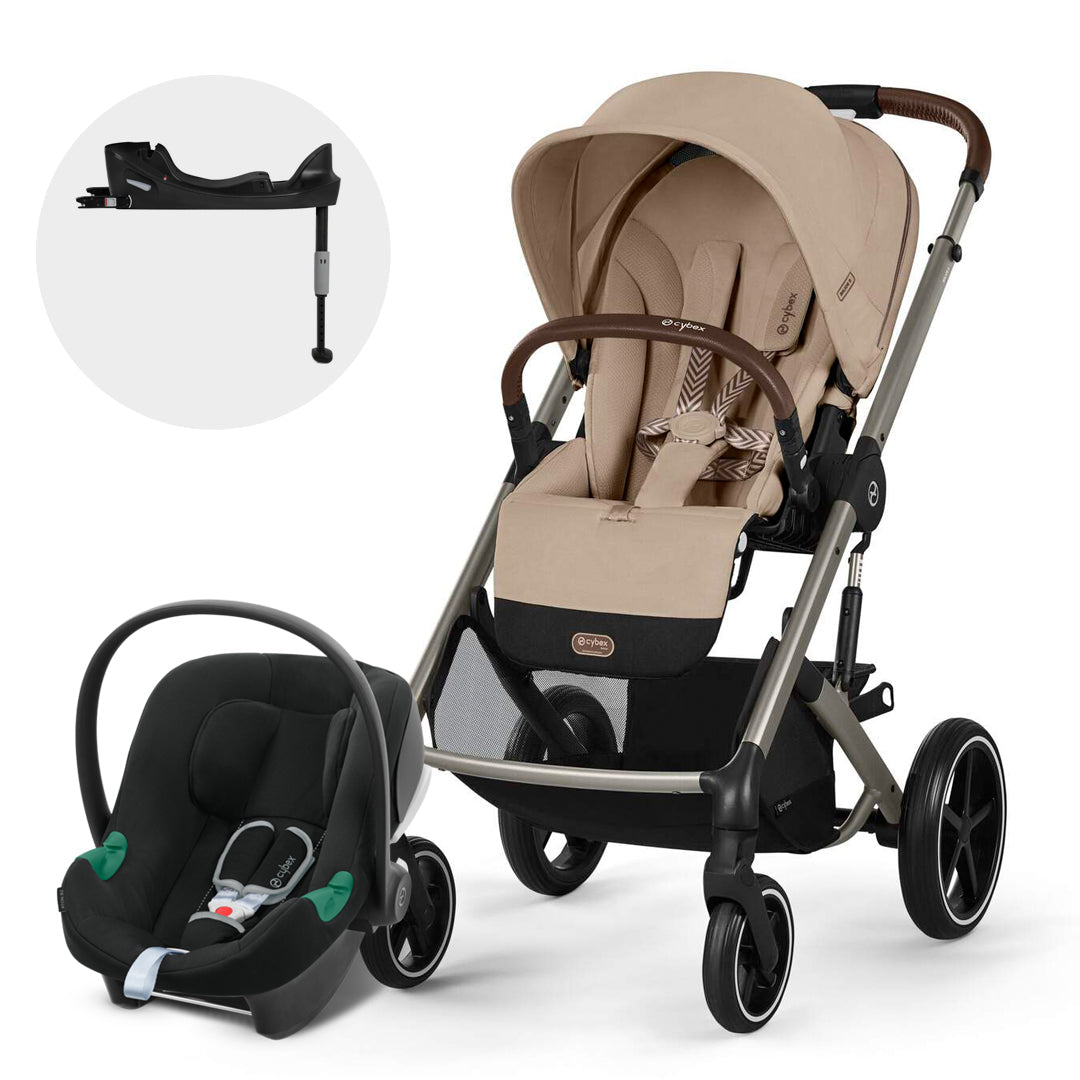 Cybex Travel System Coche BALIOS S LUX 3.0 Beige con Silla  Aton B2