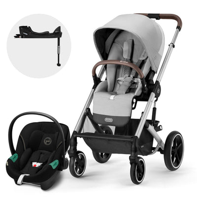 Cybex Travel System Coche BALIOS S LUX 3.0 gris con Silla Nido Aton S2