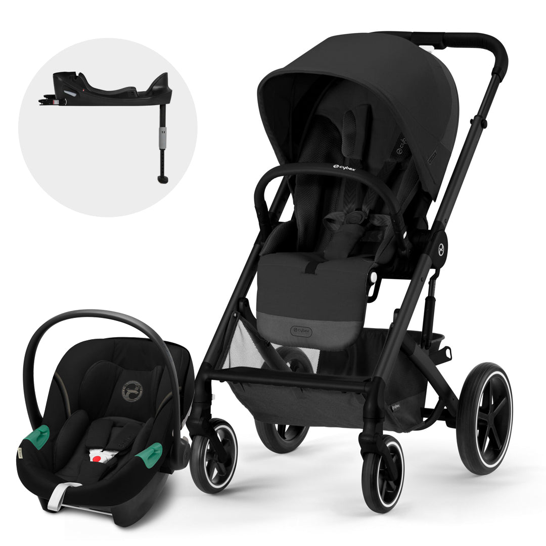 Cybex Travel System Coche BALIOS S Lux 3.0 negro con Silla Nido Aton S2