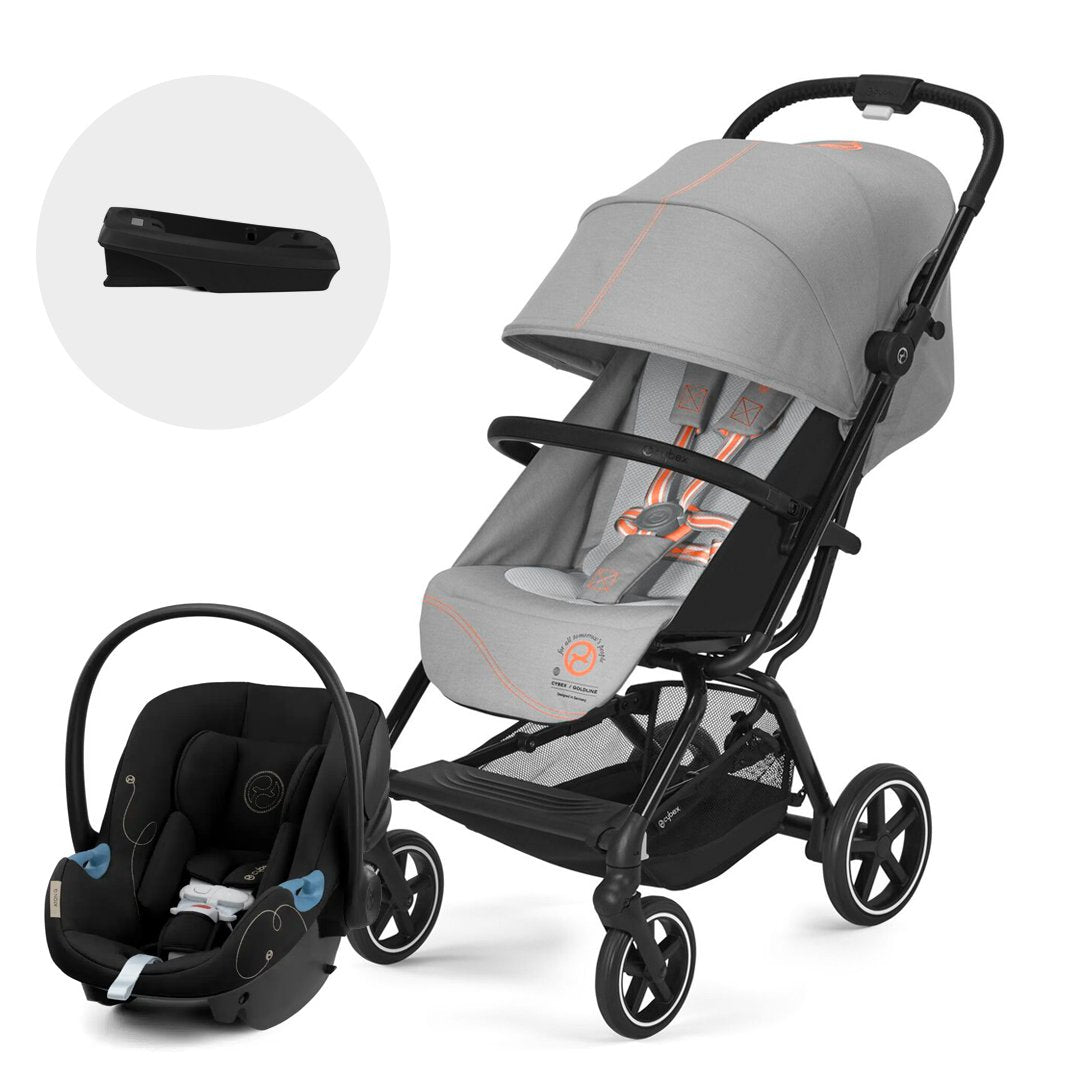 Cybex Travel System Coche EEZY S+ v3 Gris con Silla Nido Aton G