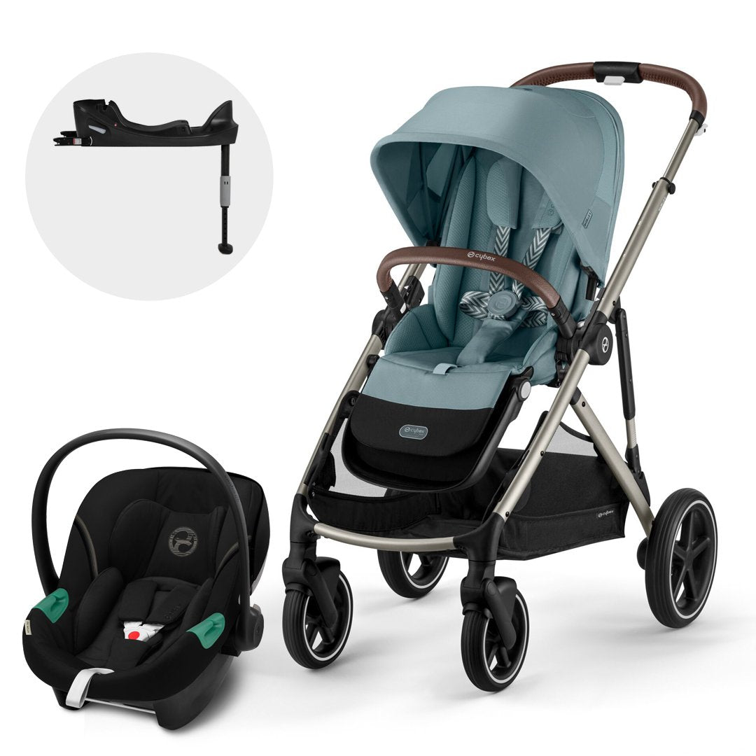 Cybex Travel System Coche Gazelle TPE Sky Blue con Silla Nido Aton S2