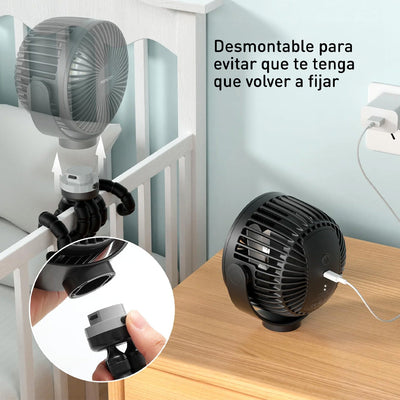 Ventilador Momcozy es desmontable para evitar que se tenga que volver a fijar