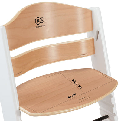 Kinderkraft Silla de comer Evolutiva Enock - Wooden/White