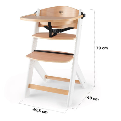 Kinderkraft Silla de comer Evolutiva Enock - Wooden/White