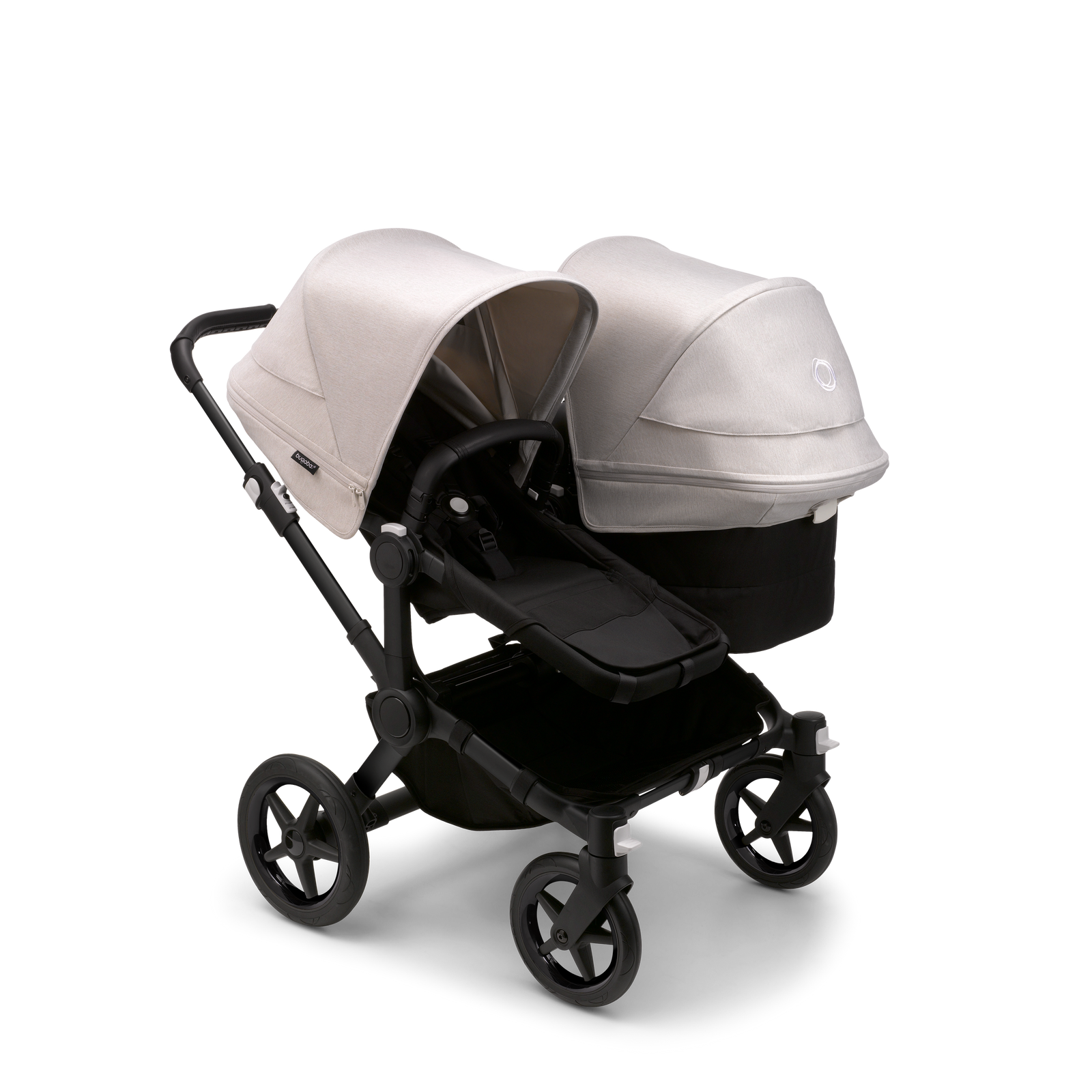 Bugaboo Coche Donkey 5 Duo - Negro/Midnight black con Misty White