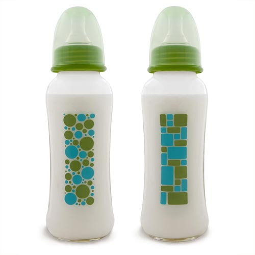 2 mamaderas de vidrio 240 ml.