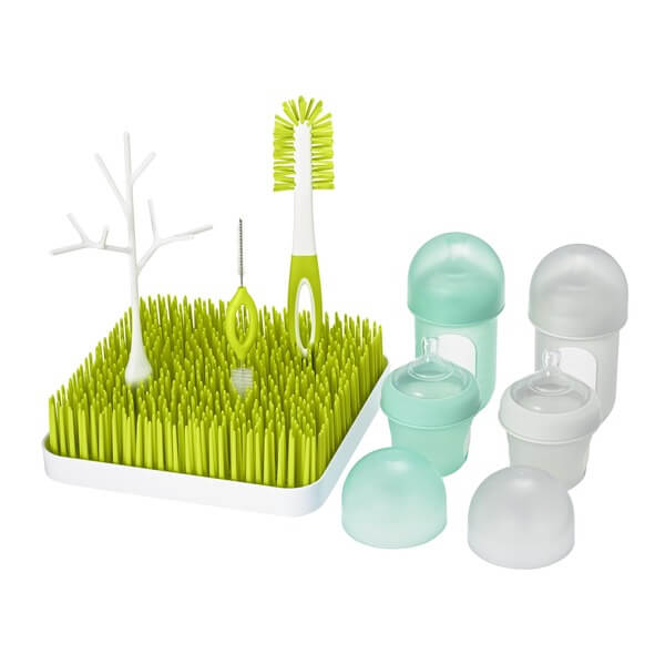 set_mamaderas_con_secador_de_mamaderas_pasto_boon_verde_grass_verde