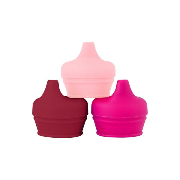 Boon Tapas de Aprendizaje para vasos Snug Spout - Pink