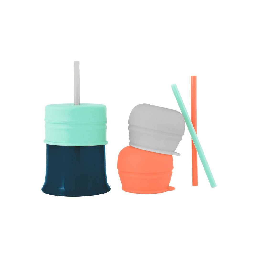 Boon Tapas de Aprendizaje para vasos Snug Straw con vaso incluido