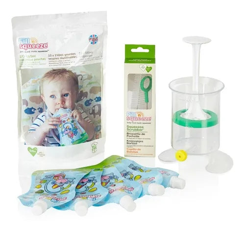 Fill'n Squeeze NUEVO Starter Kit +  5 Repuestos + Escobilla